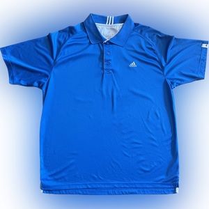 Adidas Polo Size Large Royal Blue Collared Light Weight ClimaLite Golf